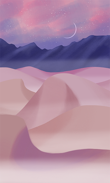 Pink desert scene