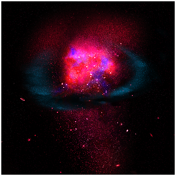 Galaxy map front view